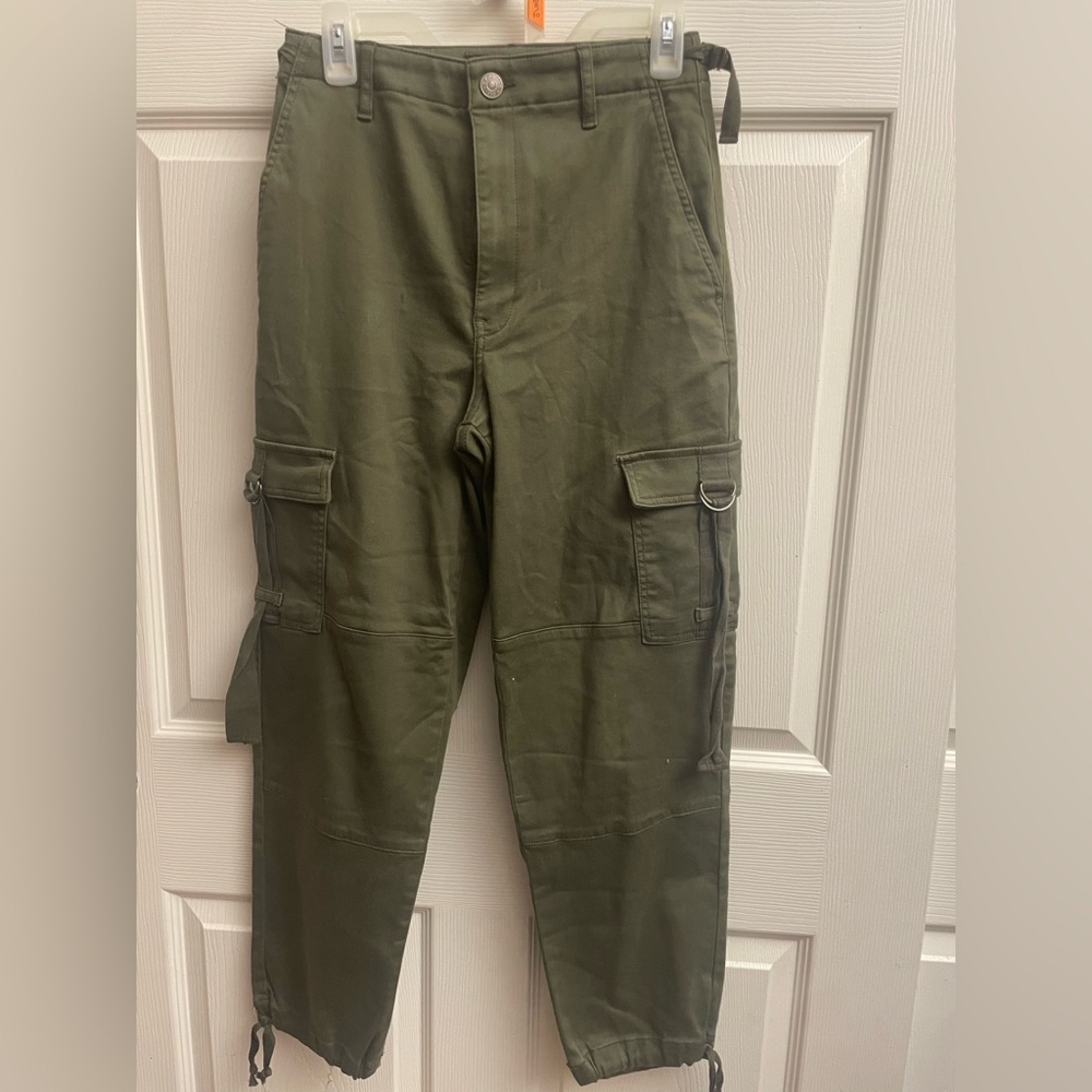 Express Women's Olive Military Cargo Pants